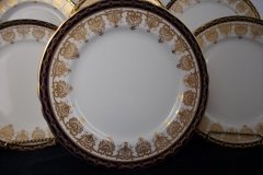 AYNSLEY 13077 COBALT & GOLD-   DINNER  PLATE   (SCALLOPED)  .....   http://jaapiesfinechinastore.com