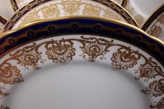 AYNSLEY 13077 COBALT & GOLD-   DINNER  PLATE   (SCALLOPED)  .....   http://jaapiesfinechinastore.com