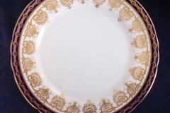 AYNSLEY 13077 COBALT & GOLD-   DINNER  PLATE   (SCALLOPED)  .....   http://jaapiesfinechinastore.com
