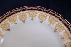 AYNSLEY 13077 COBALT & GOLD-   DINNER  PLATE   (SCALLOPED)  .....   http://jaapiesfinechinastore.com