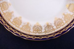 AYNSLEY 13077 COBALT & GOLD-   DINNER  PLATE   (SCALLOPED)  .....   http://jaapiesfinechinastore.com