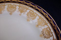 AYNSLEY 13077 COBALT & GOLD-   DINNER  PLATE   (SCALLOPED)  .....   http://jaapiesfinechinastore.com