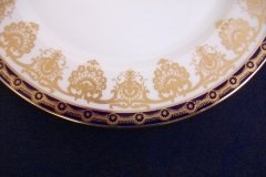 AYNSLEY 13077 COBALT & GOLD-   DINNER  PLATE   (SMOOTH)  .....   http://jaapiesfinechinastore.com