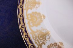 AYNSLEY 13077 COBALT & GOLD-   DINNER  PLATE   (SMOOTH)  .....   http://jaapiesfinechinastore.com
