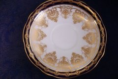 AYNSLEY 13077 COBALT & GOLD-  SOUP CUP & SAUCER   .....   http://jaapiesfinechinastore.com