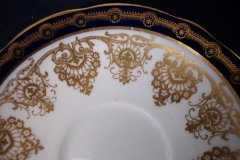 AYNSLEY 13077 COBALT & GOLD-  SOUP CUP & SAUCER   .....   http://jaapiesfinechinastore.com