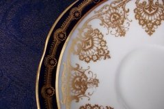AYNSLEY 13077 COBALT & GOLD-  SOUP CUP & SAUCER   .....   http://jaapiesfinechinastore.com