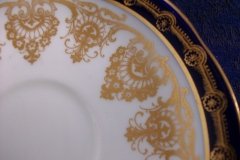 AYNSLEY 13077 COBALT & GOLD-  SOUP CUP & SAUCER   .....   http://jaapiesfinechinastore.com