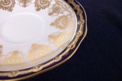 AYNSLEY 13077 COBALT & GOLD-  SOUP CUP & SAUCER   .....   http://jaapiesfinechinastore.com