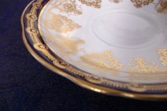 AYNSLEY 13077 COBALT & GOLD-  SOUP CUP & SAUCER   .....   http://jaapiesfinechinastore.com