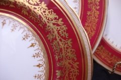 AYNSLEY 7098 MAROON- BREAD & BUTTER PLATE   .....   http://jaapiesfinechinastore.com