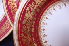 AYNSLEY 7098 MAROON- BREAD & BUTTER PLATE   .....   http://jaapiesfinechinastore.com
