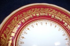 AYNSLEY 7098 MAROON- BREAD & BUTTER PLATE   .....   http://jaapiesfinechinastore.com