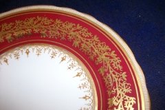 AYNSLEY 7098 MAROON- BREAD & BUTTER PLATE   .....   http://jaapiesfinechinastore.com