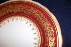 AYNSLEY 7098 MAROON- BREAD & BUTTER PLATE   .....   http://jaapiesfinechinastore.com