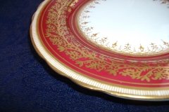 AYNSLEY 7098 MAROON- BREAD & BUTTER PLATE   .....   http://jaapiesfinechinastore.com