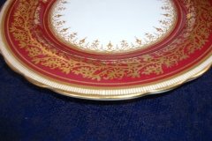 AYNSLEY 7098 MAROON- BREAD & BUTTER PLATE   .....   http://jaapiesfinechinastore.com