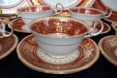 AYNSLEY 7098 MAROON- CUP & SAUCER   .....   http://jaapiesfinechinastore.com