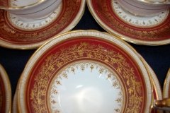 AYNSLEY 7098 MAROON- CUP & SAUCER   .....   http://jaapiesfinechinastore.com