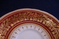 AYNSLEY 7098 MAROON- CUP & SAUCER   .....   http://jaapiesfinechinastore.com