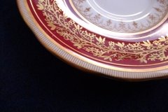 AYNSLEY 7098 MAROON- CUP & SAUCER   .....   http://jaapiesfinechinastore.com