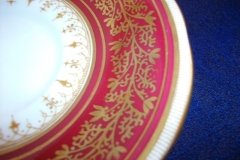 AYNSLEY 7098 MAROON- CUP & SAUCER   .....   http://jaapiesfinechinastore.com