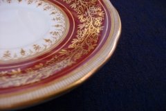 AYNSLEY 7098 MAROON- CUP & SAUCER   .....   http://jaapiesfinechinastore.com