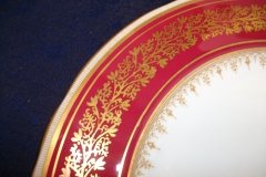 AYNSLEY 7098 MAROON- DINNER PLATE ..... http://jaapiesfinechinastore.com