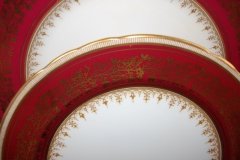 AYNSLEY 7098 MAROON- SALAD PLATE   .....   http://jaapiesfinechinastore.com