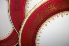 AYNSLEY 7098 MAROON- SALAD PLATE   .....   http://jaapiesfinechinastore.com