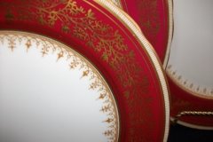 AYNSLEY 7098 MAROON- SALAD PLATE   .....   http://jaapiesfinechinastore.com