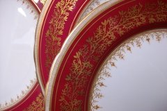 AYNSLEY 7098 MAROON- SALAD PLATE   .....   http://jaapiesfinechinastore.com