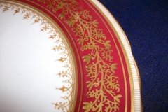 AYNSLEY 7098 MAROON- SALAD PLATE   .....   http://jaapiesfinechinastore.com