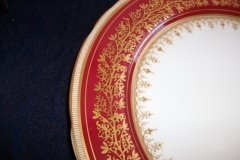 AYNSLEY 7098 MAROON- SALAD PLATE   .....   http://jaapiesfinechinastore.com