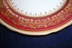 AYNSLEY 7098 MAROON- SALAD PLATE   .....   http://jaapiesfinechinastore.com