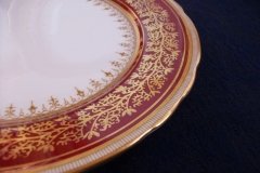AYNSLEY 7098 MAROON- SALAD PLATE   .....   http://jaapiesfinechinastore.com