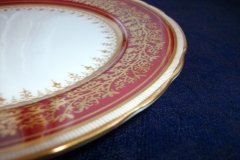 AYNSLEY 7098 MAROON- SALAD PLATE   .....   http://jaapiesfinechinastore.com