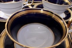 AYNSLEY 7282 LAUREL COBALT- CUP & SAUCER  .....  http://jaapiesfinechinastore.com
