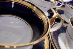 AYNSLEY 7282 LAUREL COBALT- CUP & SAUCER  .....  http://jaapiesfinechinastore.com