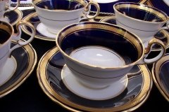 AYNSLEY 7282 LAUREL COBALT- CUP & SAUCER  .....  http://jaapiesfinechinastore.com