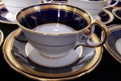 AYNSLEY 7282 LAUREL COBALT- CUP & SAUCER  .....  http://jaapiesfinechinastore.com