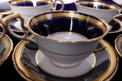 AYNSLEY 7282 LAUREL COBALT- CUP & SAUCER  .....  http://jaapiesfinechinastore.com