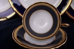 AYNSLEY 7282 LAUREL COBALT- CUP & SAUCER  .....  http://jaapiesfinechinastore.com