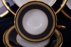 AYNSLEY 7282 LAUREL COBALT- CUP & SAUCER  .....  http://jaapiesfinechinastore.com