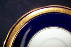 AYNSLEY 7282 LAUREL COBALT- CUP & SAUCER  .....  http://jaapiesfinechinastore.com