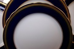 AYNSLEY 7282 LAUREL COBALT- SALAD PLATE   .....  http://jaapiesfinechinastore.com