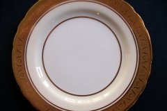 AYNSLEY #7761 CREAM/ ENCRUSTED GOLD BAND-  BREAD & BUTTER  PLATE   .....   http://jaapiesfinechinastore.com
