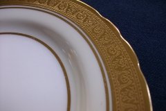 AYNSLEY #7761 CREAM/ ENCRUSTED GOLD BAND-  BREAD & BUTTER  PLATE   .....   http://jaapiesfinechinastore.com