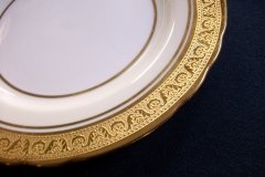 AYNSLEY #7761 CREAM/ ENCRUSTED GOLD BAND-  BREAD & BUTTER  PLATE   .....   http://jaapiesfinechinastore.com