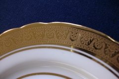 AYNSLEY #7761 CREAM/ ENCRUSTED GOLD BAND-  BREAD & BUTTER  PLATE   .....   http://jaapiesfinechinastore.com